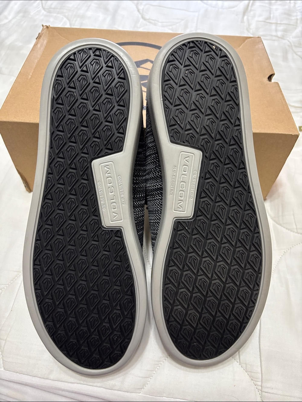 NWB Volcom Men's Black Knit Slip-On Work Shoe - Picture 5 of 6